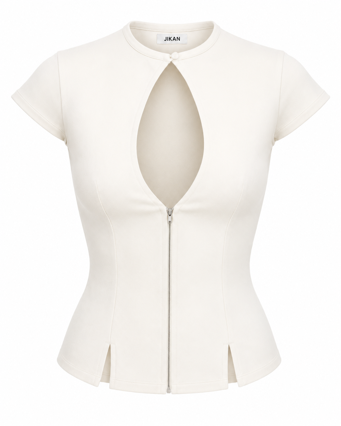 Blusa Keyhole Zíper Frontal