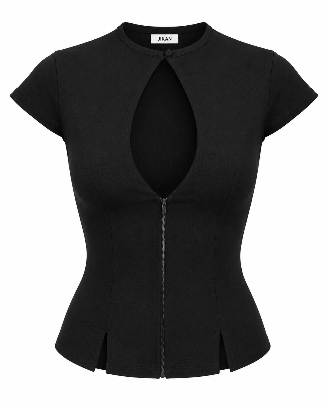 Blusa Keyhole Zíper Frontal