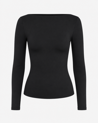 Blusa Manga Longa Costas Abertas