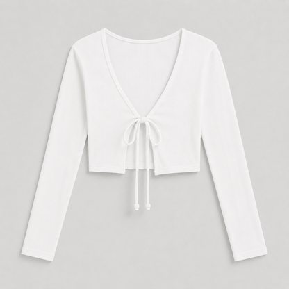 Blusa Canelado Lace Up Mila