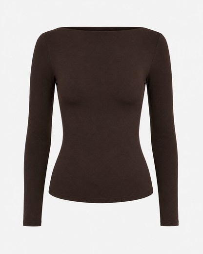 Blusa Manga Longa Costas Abertas